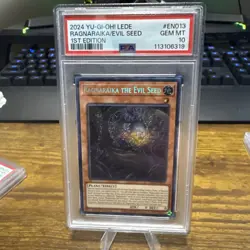 Yugioh! Ragnaraika the Evil Seed - LEDE-EN013 - Secret Rare PSA 10 - Image 1