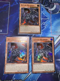 Yugioh! Bystial TCG Bystial Baldrake BLMR-EN069 - Ultra Rare - 1st Ed NM Playset - Image 1