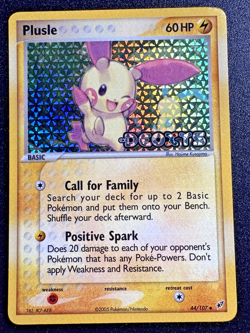 Plusle 44/107 EX Deoxys Pokemon Card Reverse Holo Foil Rare HP - Image 1