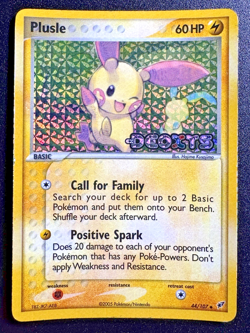 Plusle 44/107 EX Deoxys Pokemon Card Reverse Holo Foil Rare MP - Image 1