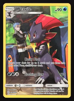 Weavile 238/236 SM - Cosmic Eclipse Secret Rare Pokemon Card - Image 1
