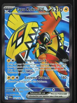 Tapu Koko ex 222/182 SV04: Paradox Rift Ultra Rare Pokemon Card - Image 1