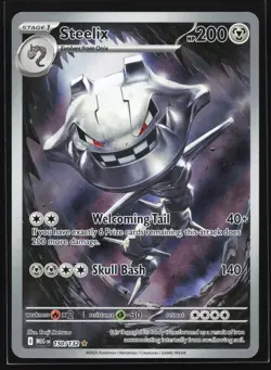 Steelix 150/132 ME01: Mega Evolution Illustration Rare Pokemon Card - Image 1