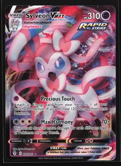 Sylveon VMAX 075/203 SWSH07: Evolving Skies Ultra Rare Pokemon Card - Image 1