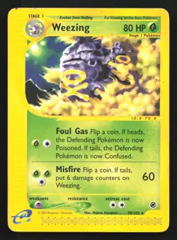Weezing 70/165 Expedition Rare Pokemon Card - Image 1