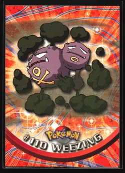Weezing 110 Topps Series 2 TV Animation Blue Logo Pokemon Card - Image 1