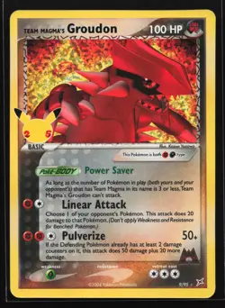 Team Magma's Groudon 9/95 Celebrations: Classic Collection Holo Pokemon Card - Image 1