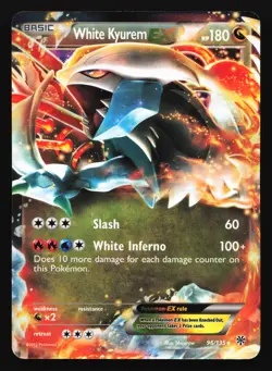 White Kyurem EX 96/135 Plasma Storm Ultra Rare Pokemon Card - Image 1