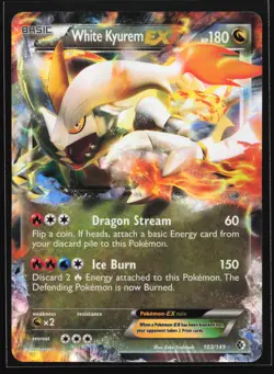 White Kyurem EX 103/149 Boundaries Crossed Ultra Rare Pokemon Card - Image 1