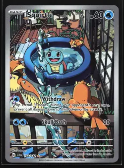 Squirtle 148/142 SV07: Stellar Crown Illustration Rare Pokemon Card - Image 1