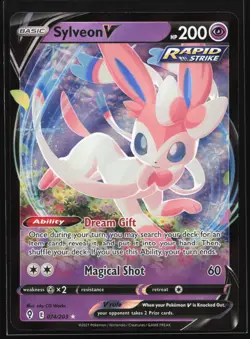 Sylveon V 074/203 SWSH07: Evolving Skies Ultra Rare Pokemon Card - Image 1