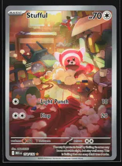Stufful 154/132 ME01: Mega Evolution Illustration Rare Pokemon Card - Image 1
