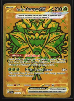 Teal Mask Ogerpon ex 177/131 SV: Prismatic Evolutions Hyper Rare Pokemon Card - Image 1