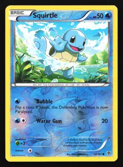 Squirtle 14/101 Plasma Blast Reverse Holo Common Pokemon Card - Image 1