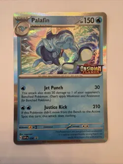 Palafin 036 Scarlet & Violet Promo Cards Holo Obsidian Flames Stamped Pokemon NM - Image 1