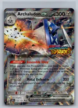 Archaludon ex (Surging Sparks Stamped) 130/191 Holo Cards & Products Pokemon NM - Image 1