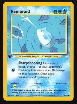 Remoraid 50/64 Neo Revelation 1st Edition Common Pokemon Card - Image 1