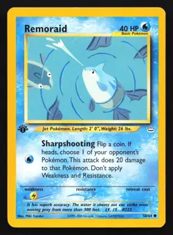 Remoraid 50/64 Neo Revelation 1st Edition Common Pokemon Card - Image 1