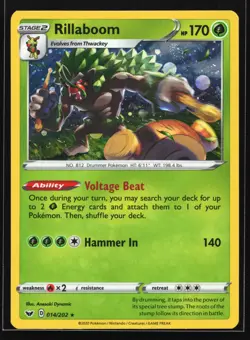 Rillaboom 014/202 Sword & Shield Cosmos Holo Promo Pokemon Card - Image 1