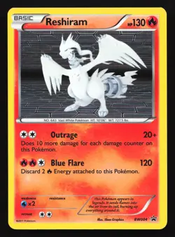 Reshiram BW004 Black & White Black Star Promo Pokemon Card - Image 1