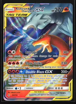 Reshiram & Charizard GX 20/214 SM - Unbroken Bonds Ultra Rare Pokemon Card - Image 1