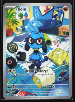 Riolu 215/198 SV01: Scarlet & Violet Illustration Rare Pokemon Card - Image 1