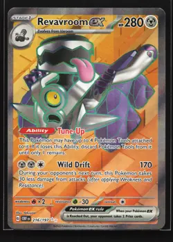 Revavroom ex 216/197 SV03: Obsidian Flames Ultra Rare Pokemon Card - Image 1