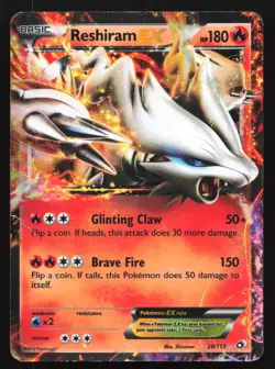 Reshiram EX 29/113 Legendary Treasures Ultra Rare Pokemon Card - Image 1