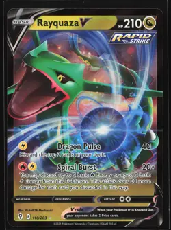 Rayquaza V 110/203 SWSH07: Evolving Skies Ultra Rare Pokemon Card - Image 1