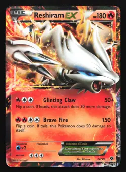 Reshiram EX 22/99 Next Destinies Ultra Rare Pokemon Card - Image 1