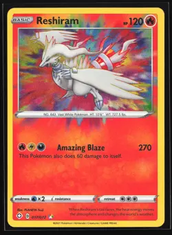 Reshiram 017/072 Shining Fates Amazing Rare,Holo Pokemon Card - Image 1