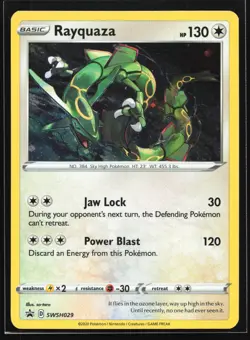 Rayquaza SWSH029 SWSH: Sword & Shield Black Star Promo Pokemon Card - Image 1