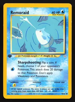 Remoraid 50/64 Neo Revelation 1st Edition Common Pokemon Card - Image 1