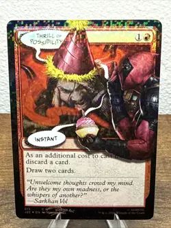 Thrill of Possibility Pool Party FOIL SLD Secret Lair x Deadpool MTG Magic NM - Image 1