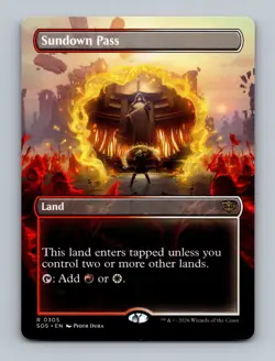 Sundown Pass (Borderless) 0305 (R) MTG Secrets of Strixhaven (SOS) - Image 1
