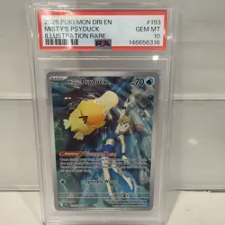 2025 POKEMON DRI EN-DESTINED RIVALS 193 MISTY'S PSYDUCK ILLUSTRATION PSA 10 GEM - Image 1