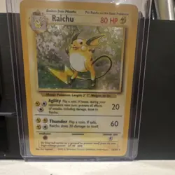 Pokemon TCG Raichu 014/102 Base Set Holo Rare Stage 1 80 HP EN 1999 - Image 4