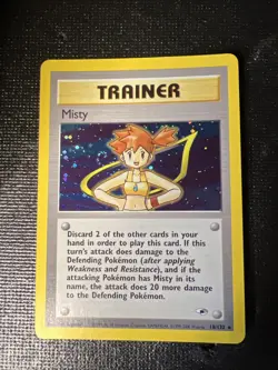 Pokemon TCG Misty Gym Heroes 18/132 Holo SWIRL Holo Rare - Image 1