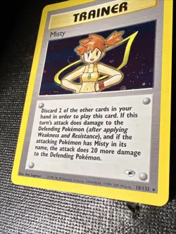Pokemon TCG Misty Gym Heroes 18/132 Holo SWIRL Holo Rare - Image 2