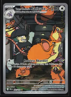 Team Rocket's Raticate 202/182 SV10: Destined Rivals Illustration Rare Pokemon - Image 1