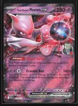 Team Rocket's Mewtwo ex 079/217 ME: Ascended Heroes Double Rare Pokemon Card - Image 1