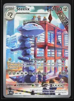Steelix 208/182 SV04: Paradox Rift Illustration Rare Pokemon Card - Image 1