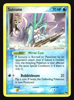 Suicune 4/17 POP Series 2 Regular Rare Pokemon Card - Image 1