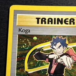 Koga 19/122 Pokemon TCG Gym Challenge Holo Foil SWIRL Rare Card LP- - Image 2