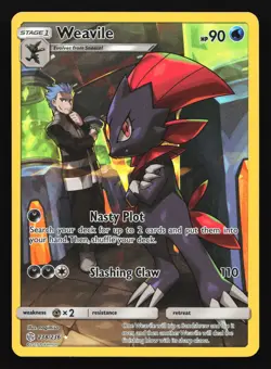 Weavile 238/236 SM - Cosmic Eclipse Secret Rare Pokemon Card - Image 1