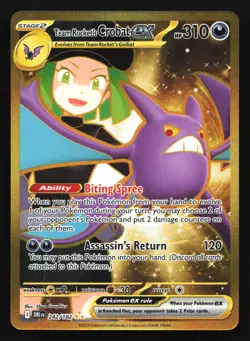 Team Rocket's Crobat ex 242/182 SV10: Destined Rivals Hyper Rare Pokemon Card - Image 1