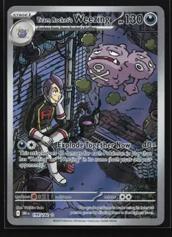 Team Rocket's Weezing 199/182 SV10: Destined Rivals Illustration Rare Pokemon - Image 1