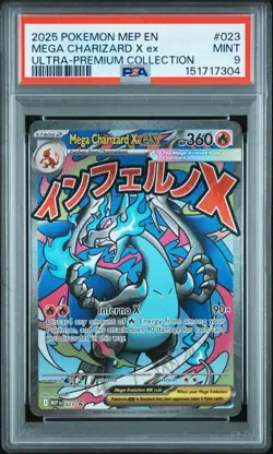 PSA 9 - Mega Charizard X ex - #023 Ultra Premium Promo Pokemon Card - Image 1