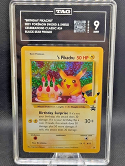 Birthday Pikachu 24 Celebrations Classic Collection TAG 9 Mint Promo Pokemon - Image 1