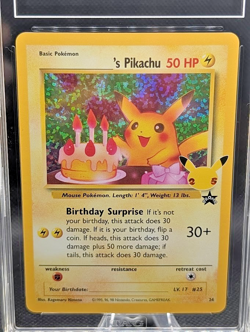 Birthday Pikachu 24 Celebrations Classic Collection TAG 9 Mint Promo Pokemon - Image 2